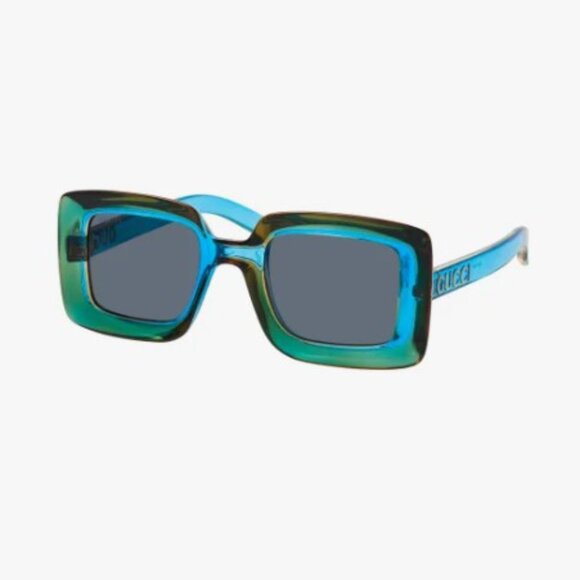 NEW GUCCI SUNGLASSES GUCCI GG1718S 005 BLUE EYEWEAR - Picture 2 of 6